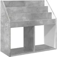 vidaXL Étagère pour enfants en béton gris 72,5 x 29,5 x 69 cm Matériau dérivé du bois