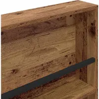 vidaXL Étagère à magazines avec étagère Vieux bois 80 x 12 x 70 cm Matériau dérivé du bois