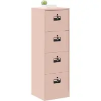 vidaXL Cabinet de Dossier Rose 44 x 50 x 106.5 cm Acier Laminé à Froid