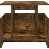 vidaXL Support TV 50 x 35 x 45 cm, bois imitation chêne fumé