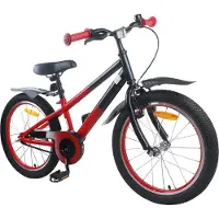 vidaXL Vélo pour enfants 22 pouces, pour les 7-12 ans, rouge et noir
