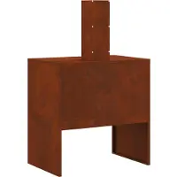 vidaXL Foyer extérieur marron 60 x 40 x 96 cm Acier résistant aux intempéries
