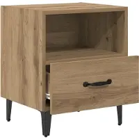 vidaXL Cabinet de chevet 2 pcs chêne artisanal 40 x 35 x 47.5 cm
