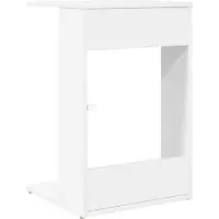 vidaXL Table d'appoint Blanc 40 x 38 x 62,5 cm Bois d'ingénierie