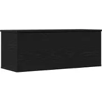 vidaXL Boîte de rangement noir imitation chêne 90 x 35 x 35 cm