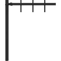 vidaXL Clôture en piquets ASTEN, 200 x 110 cm, acier noir avec revêtement en poudre