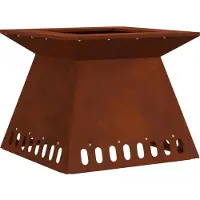 vidaXL – Brasero avec aspect rouillé, 48 x 48 x 40 cm, en acier résistant aux intempéries