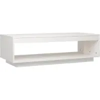 vidaXL Table basse blanche 110x50x33,5 cm pin massif
