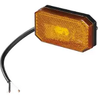 PAE Feu de position latéral 12/24V ambre 80 x 44 mm LED