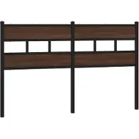 vidaXL Tête de lit de rechange aspect chêne brun 140 cm acier et bois composite