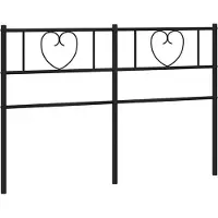 vidaXL Tête de lit de rechange en métal noir 120 cm