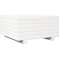 vidaXL Jardinière blanc 50x50x26,5 cm bois de pin massif