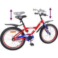 vidaXL Vélo enfant 18 pouces pour enfants de 5 à 7 ans Rouge