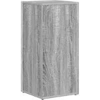 vidaXL Étagère latérale Sonoma grise 33 x 32 x 70,5 cm Matériau dérivé du bois