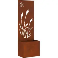 vidaXL Jardinier avec Panneau Décoratif Rouillé 50 x 140 cm