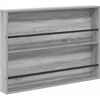 vidaXL Étagère de rangement avec étagère, 2 pièces, gris Sonoma, 100 x 12 x 70 cm