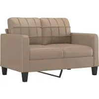 vidaXL Ensemble de canapés 3 pièces avec coussins Cappuccino-Brun Similicuir