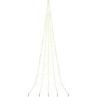vidaXL Arbre de Noël LED avec piquets au sol Blanc chaud 500 cm Métal