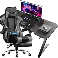 GTPLAYER GTPALYER table de jeu table de jeu + chaise de jeu- set, table d'ordinateur chaise set pour le jeu seulement table de jeu et chaise de jeu