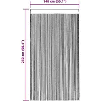 vidaXL Rideaux à fils 2 pcs. violet 140x250 cm