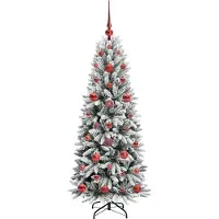 vidaXL Sapin de Noël artificiel avec 150 LED Blanc 53 x 53 x 120 cm