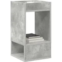 vidaXL Table d'appoint Gris béton 30 x 30 x 56 cm Bois d'ingénierie