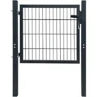 vidaXL Portail de clôture en acier anthracite 100x100 cm