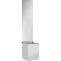 vidaXL Écran de confidentialité de jardin Fretwork Argent 32 x 140 cm