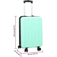 vidaXL Valise avec serrure vert menthe 34 x 23 x 55,5 cm ABS plastique
