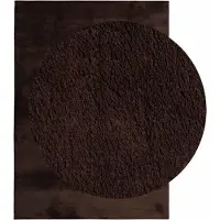 vidaXL Tapis à poils mi-longs, doux et lavable HUARTE Marron