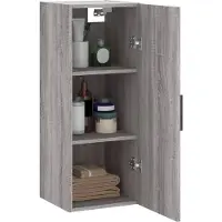 vidaXL Armoire murale Gris Sonoma 34,5x34x90 cm