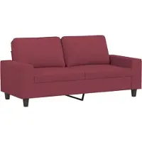 vidaXL Canapé 2 places vin rouge 140 cm Tissu