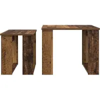 vidaXL : Ensemble de 2 tables basses en bois de récupération, dimensions 50 x 52 x 42 cm, matériau : bois composite