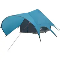 vidaXL Tente tipi pour 7 personnes, bleue et grise