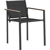 vidaXL : 2 chaises de jardin, tissu noir et anthracite