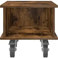 vidaXL Support TV Chêne fumé 37 x 35 x 35 cm Bois composite