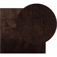 vidaXL Tapis à poils mi-longs, doux et lavable HUARTE Marron