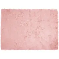vidaXL Tapis en Peau de Mouton Synthétique Rose 120 x 170 cm Polyester