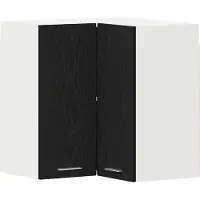 vidaXL Armoire Suspendue d'Angle Riga Chêne noir 57 x 57 x 60 cm