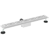 vidaXL Siphon de douche avec design linéaire Argent 80 cm Acier inoxydable 304