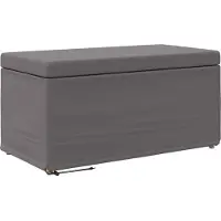 vidaXL Tabouret gris 81 x 41 x 40 cm Simili cuir et bois d'ingénierie