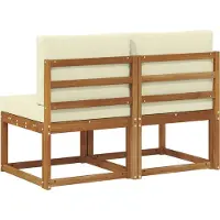 vidaXL - Lot de 2 canapés d'extérieur de taille moyenne en bois massif d'acacia