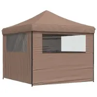 vidaXL Tente de réception marron 292 x 292 x 315 cm Tissu Oxford