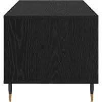 vidaXL Table basse noire imitation chêne 90 x 49 x 45 cm Bois composite