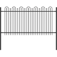 vidaXL Clôture en forme de pointe, modèle DRONTEN, 200 x 150 cm, acier avec revêtement en poudre