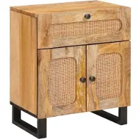 vidaXL Cabinet de chevet Naturel 50 x 33 x 60 cm Bois de mangue massif