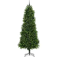 vidaXL Sapin de Noël avec 300 LED avec support Vert 240 cm PE