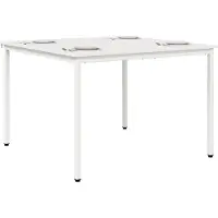 vidaXL Table de salle à manger blanche 110 x 110 x 75 cm Pin massif
