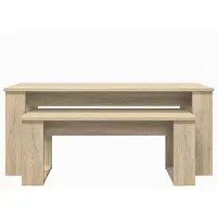 vidaXL : Ensemble de deux tables basses, imitation chêne Sonoma, dimensions 100 x 50 x 42 cm