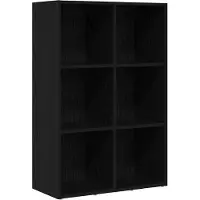 vidaXL Bibliothèque En Chêne Noir 66 X 30 X 98 Cm Bois D'ingénierie